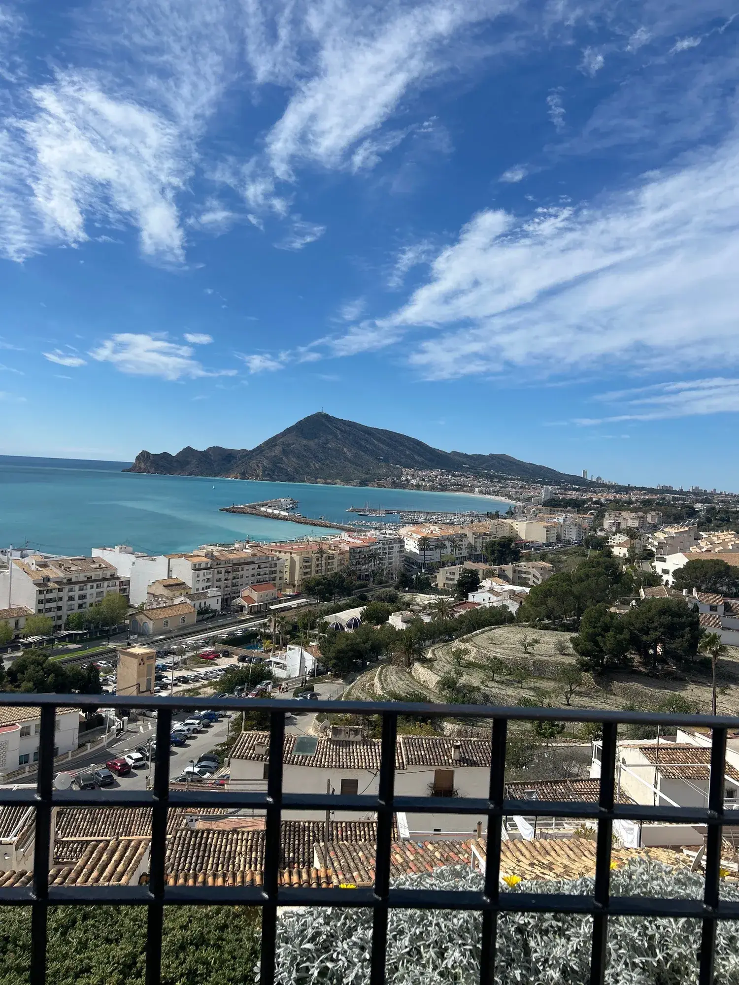 Panoramic view over Altea bay and the mountains from the viewpoint