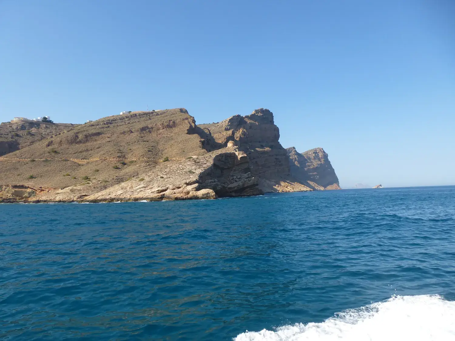 The rocky coast between Calpe and Benidorm seen from the sea