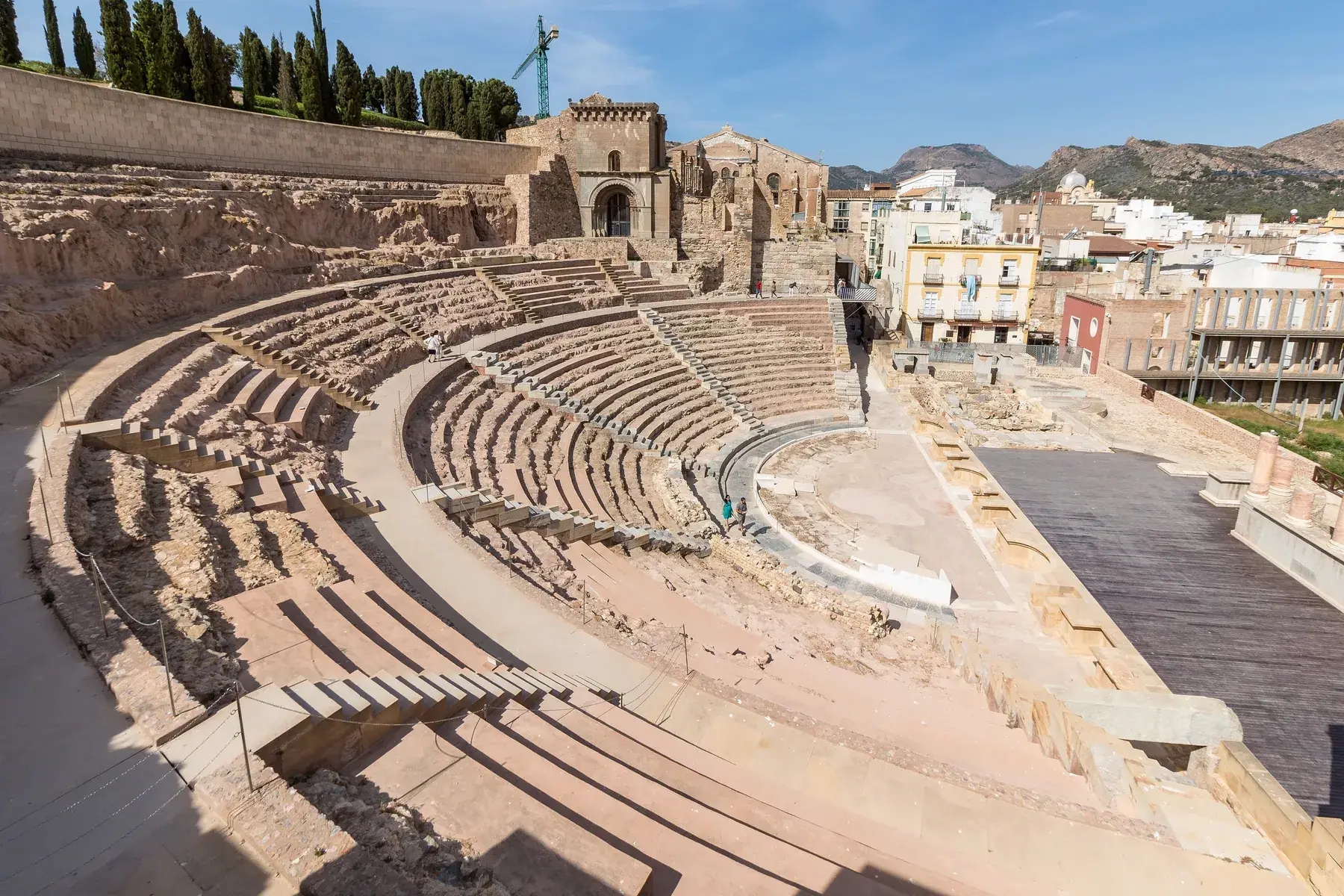 The seating of Cartagena’s Roman theatre in the heart of the city